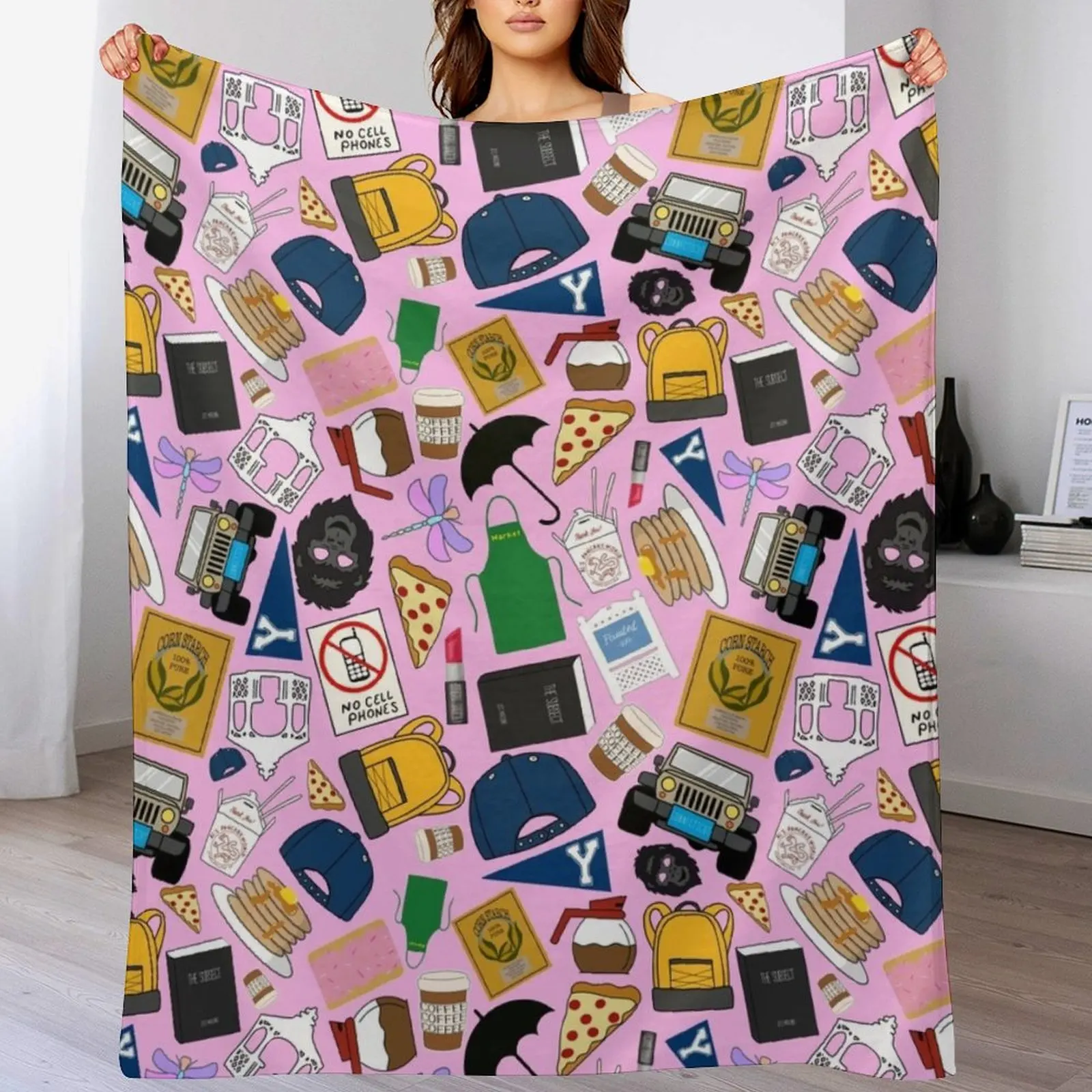 Sleeping Pack Overnight - Cobertor Macio com Estampa de Ícones