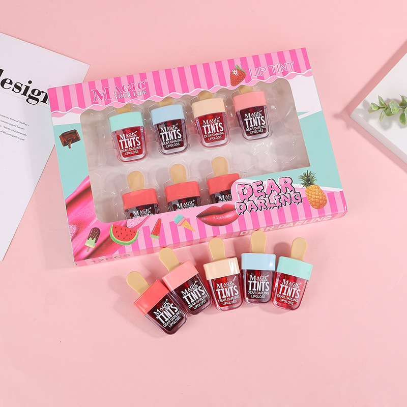 Lip Tint Korean - 12 pçs coreia fruta matiz labial