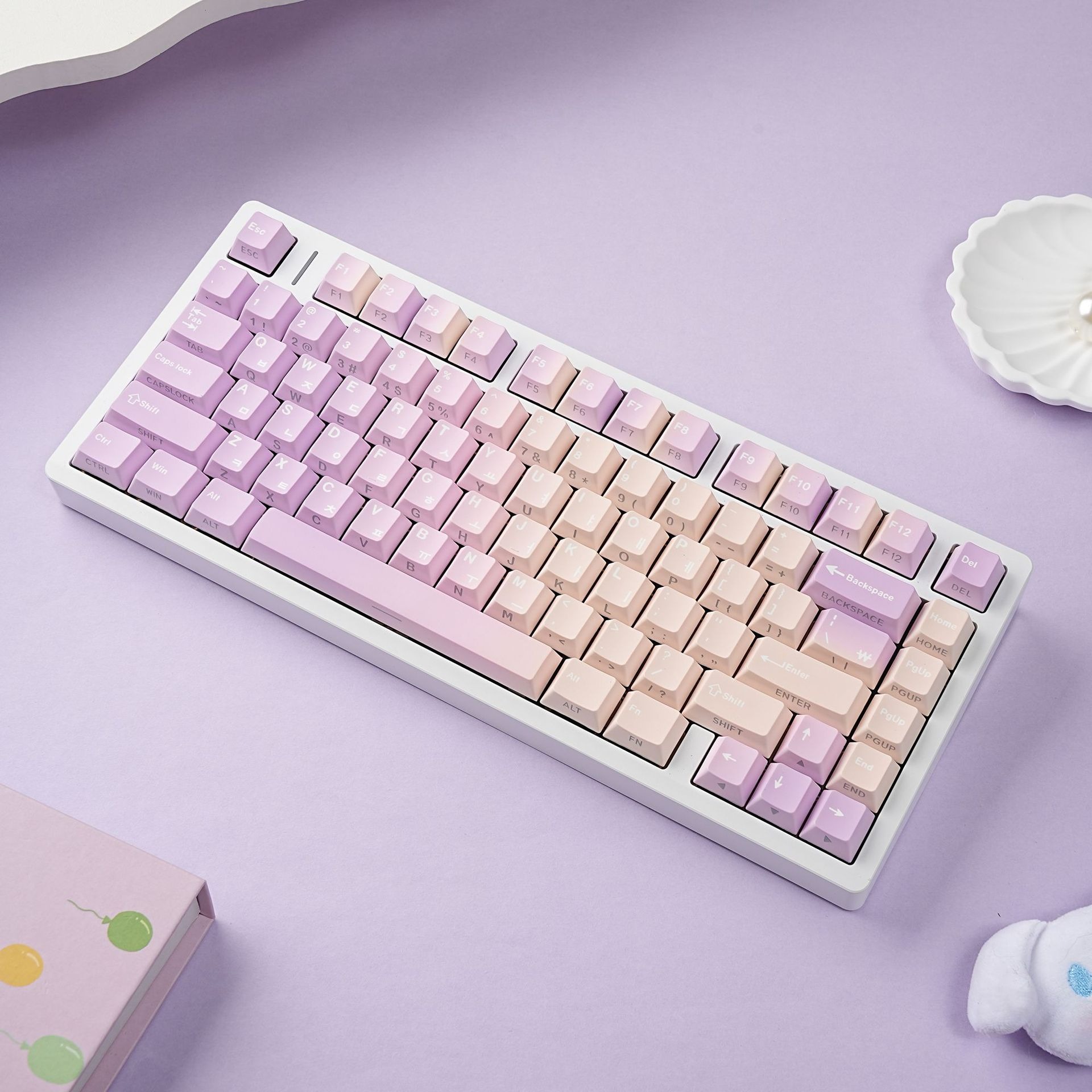 Conjunto completo de keycaps P - Korean Tea Set avaliação e preço