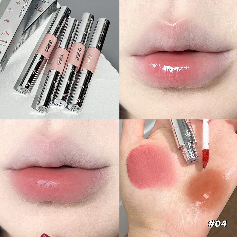 Qibest cabeça dupla brilho lab - Lip Tint Korean avaliação e preço